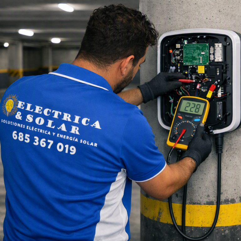 Punto de recarga para vehículo eléctrico Instalación de punto de recarga para vehículo eléctrico en negocio de Granada y provincia